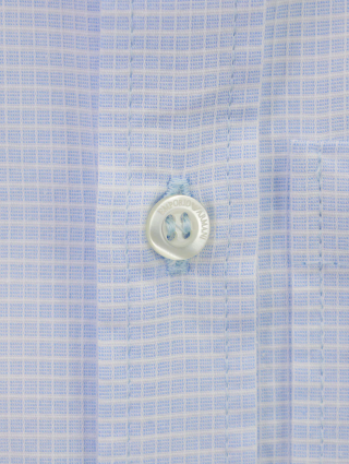 Голубая рубашка EMPORIO ARMANI KIDS из хлопка: фото 3 - Invogue