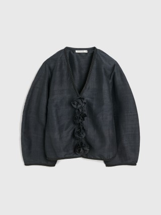Чорна блуза By Malene Birger з шовку: фото - Invogue