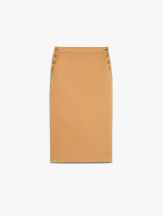 Светло-коричневая юбка миди Max Mara: фото - Invogue