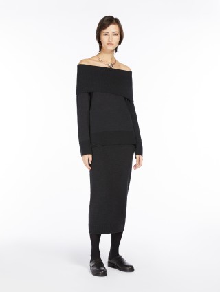 Темно-серая юбка Max Mara шерстяная: фото 4 - Invogue