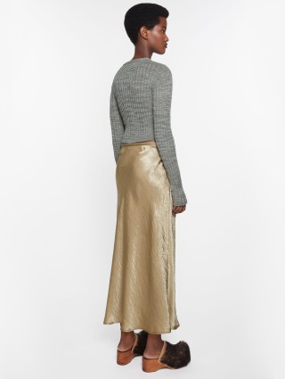 Золотая юбка Acne Studios атласная: фото 2 - Invogue