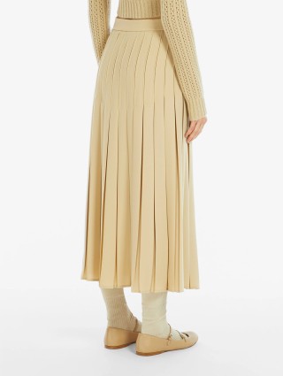 Кремовая юбка Max Mara плиссированная: фото 2 - Invogue