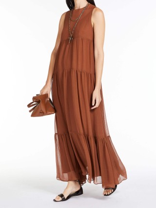 Терракотовое платье MAX MARA: фото 3 - Invogue