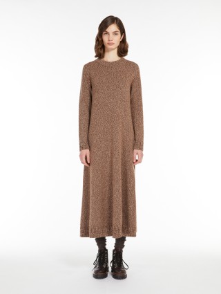 Светло-коричневое платье WEEKEND MAX MARA из шерсти: фото 1 - Invogue