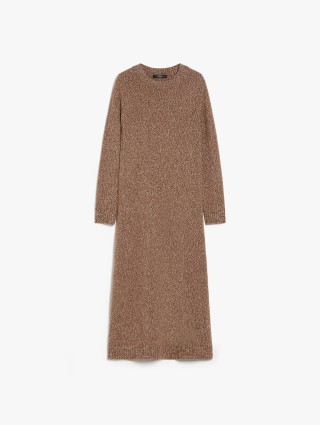 Светло-коричневое платье WEEKEND MAX MARA из шерсти: фото - Invogue
