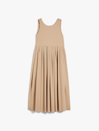 Темно-бежевое платье Max Mara из поплина: фото - Invogue