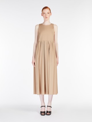 Темно-бежевое платье Max Mara из поплина: фото 3 - Invogue