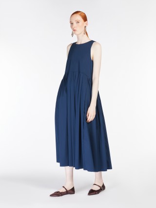 Синее платье Max Mara из поплина: фото 1 - Invogue