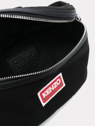 Черная поясная сумка KENZO с логотипом: фото 4 - Invogue