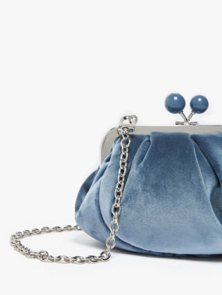 Синяя бархатная сумка WEEKEND ACCESSORIES: фото 6 - Invogue