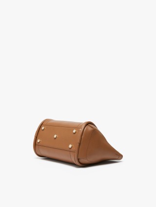 Коричневая сумка Max Mara из гладкой кожи: фото 4 - Invogue