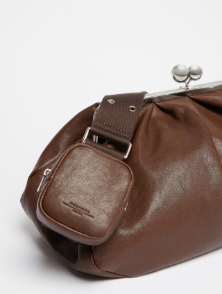 Темно-коричневая сумка WEEKEND ACCESSORIES из кожи: фото 4 - Invogue