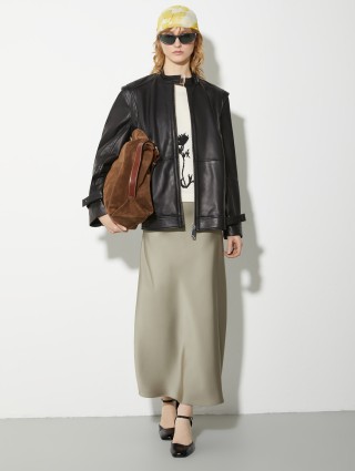 Темно-коричнева сумка MAX&CO замшева: фото 1 - Invogue