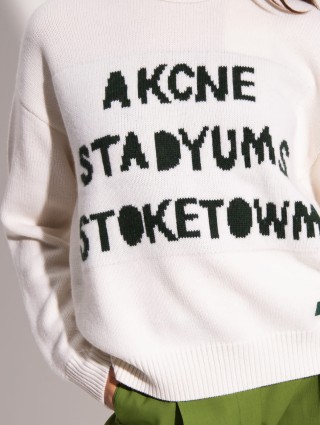 Белый свитер Acne Studios из шерсти: фото 3 - Invogue