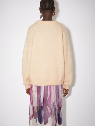 Бежевый свитер Acne Studios свободного кроя: фото 2 - Invogue