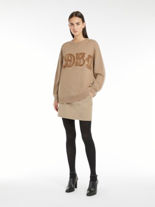 Светло-коричневый свитер Max Mara из шерсти и кашемира: фото 3 - Invogue