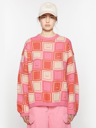 Помаранчевий светр Acne Studios жакардовий: фото 1 - Invogue