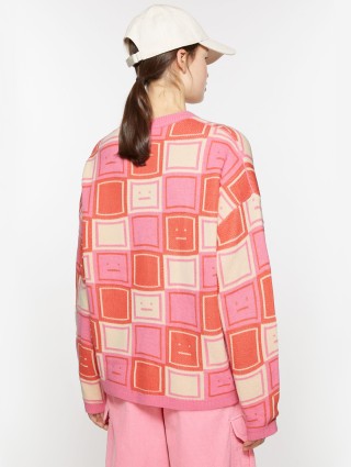 Помаранчевий светр Acne Studios жакардовий: фото 2 - Invogue