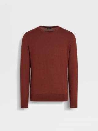 Темно-червоний светр ZEGNA з кашеміру та шовку: фото - Invogue