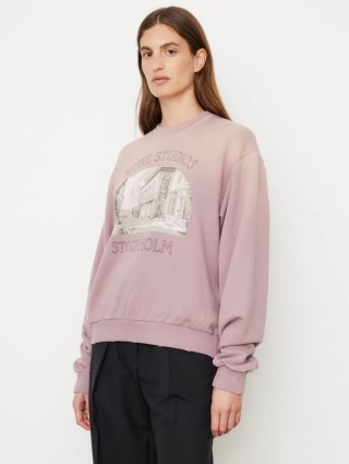 Фиолетовый свитшот Acne Studios с принтом: фото 3 - Invogue