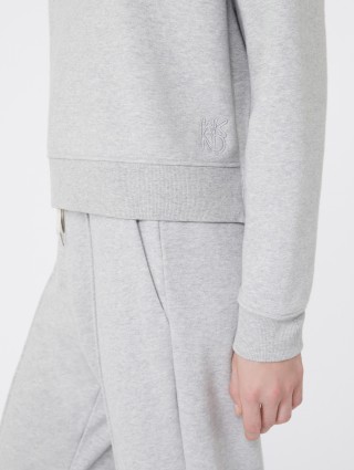 Світло-сірий світшот WEEKEND MAX MARA з суміші бавовни: фото 5 - Invogue