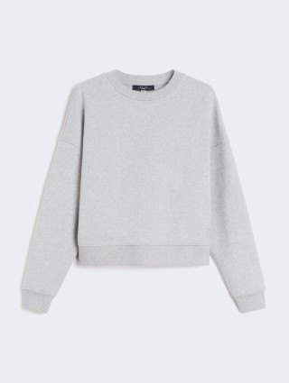 Світло-сірий світшот WEEKEND MAX MARA з суміші бавовни: фото - Invogue
