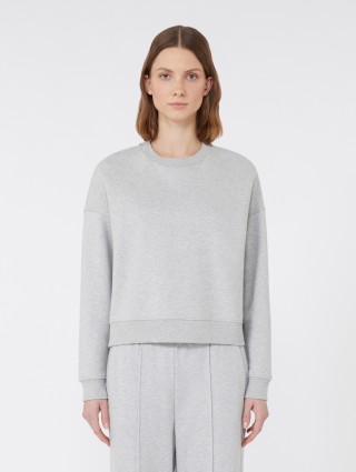 Світло-сірий світшот WEEKEND MAX MARA з суміші бавовни: фото 2 - Invogue