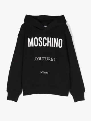 Чёрная толстовка MOSCHINO KIDS: фото - Invogue