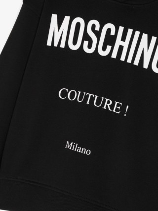 Чёрная толстовка MOSCHINO KIDS: фото 2 - Invogue
