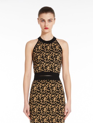 Чёрный топ MAX MARA: фото 1 - Invogue