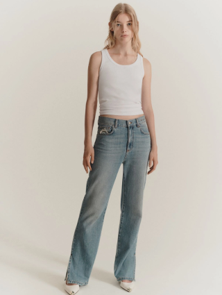 Белый топ Marella из эластичного хлопка: фото 1 - Invogue