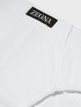 Белые трусы-брифы Zegna из трикотажа с модалом и эластаном: фото 1 - Invogue