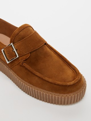 Карамельні мокасини WEEKEND MAX MARA з замші: фото 4 - Invogue