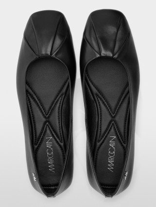 Черные балетки Marc Cain из кожи наппа: фото 3 - Invogue
