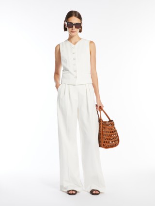 Белый жилет Max Mara из жаккардового трикотажа: фото 1 - Invogue