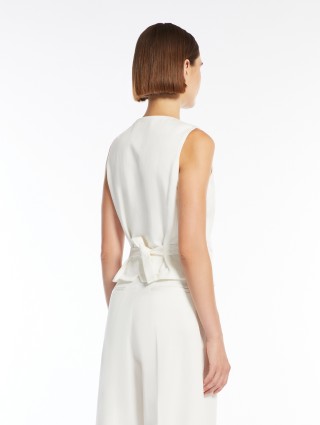 Белый жилет Max Mara из жаккардового трикотажа: фото 3 - Invogue