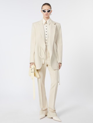 Бежевий жакет SPORTMAX з поясом: фото 1 - Invogue