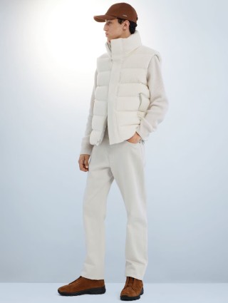 Белый жилет ZEGNA из хлопка и кашемира: фото 4 - Invogue