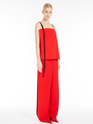 Красный топ Sportmax из эластичной вискозы: фото 1 - Invogue