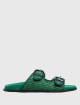 Зелёные шлепанцы WEEKEND MAX MARA: фото - Invogue