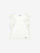 Молочная майка MONNALISA с рюшами: фото - Invogue