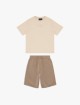 Бежевый комплект EMPORIO ARMANI KIDS из хлопка: фото - Invogue