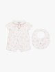 Комплект EMPORIO ARMANI KIDS из комбинезона и слюнявчика: фото - Invogue