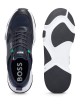 Тёмно-синие кроссовки BOSS: фото 3 - Invogue