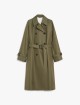 Плащ цвета хаки WEEKEND MAX MARA двусторонний: фото - Invogue