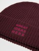 Бордовая шапка MAX&CO из смеси хлопка и шерсти: фото 3 - Invogue