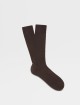 Коричневые носки Zegna из хлопкового джерси: фото - Invogue