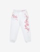 Белые джоггеры MONNALISA с цветочным принтом: фото - Invogue