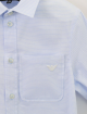 Голубая рубашка EMPORIO ARMANI KIDS из хлопка: фото 2 - Invogue