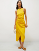 Жовта сукня Marella з атласного крепу: фото 1 - Invogue